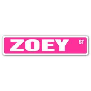  ZOEY Street Sign name kids childrens room door bedroom 