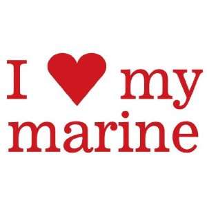 Love ( heart ) My Marine   Decal / Sticker:  Sports 