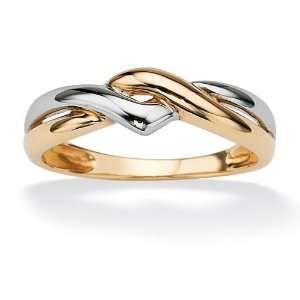  PalmBeach Jewelry Tutone 10k Gold Twist Ring Jewelry
