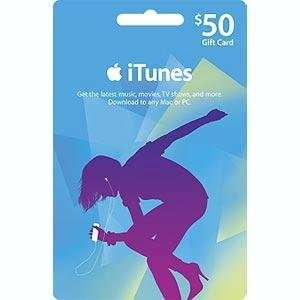  iTunes $50.00 Holiday Gift Card 