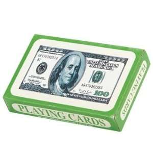  $100 Dollar Bill Playing Cards Party Accessory Toys 