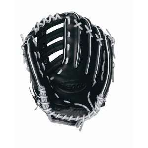 Wilson Reinforced Single Post Ladder Web Glove with Grey Lacing (Black 