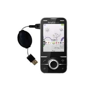 Retractable USB Cable for the Sony Ericsson Yari A with Power Hot Sync 