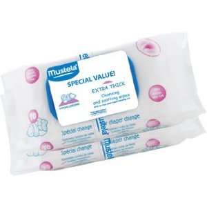   Mustela Cleansing and Soothing Wipes for Diaper Change, 6 Pack: Beauty