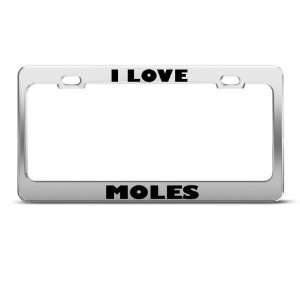 Love Moles Mole Animal Metal license plate frame Tag Holder