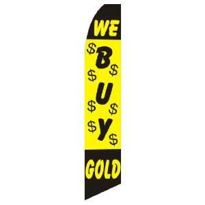  We Buy Gold Swooper Feather Flag: Office Products