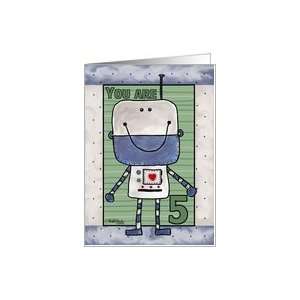  Happy Birthday for 1 year old  Happy Robot Card: Toys 