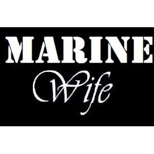  Marine Wife Vinyl Sticker Decal ~ White: Automotive