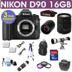  Nikon D90 + Sigma 18 200 Lens + 650 1300mm Lens Camera 