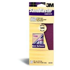  3M SandBlaster 11120 Bare Surfaces Sandpaper 120 Grit 