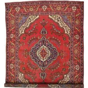   130 Red Persian Hand Knotted Wool Tabriz Rug: Furniture & Decor