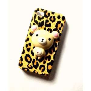 Rilakkuma Bear Cute 3d Leopard Print Kawaii Iphone 4 / 4s 