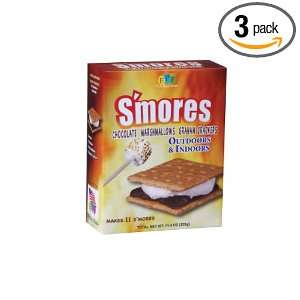 Fun Pack Foods Smores Kit Outdoors and Indoors, 11.4 Ounce (Pack of 3 