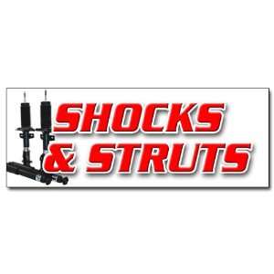  SHOCKS AND STRUTS DECAL sticker car brake auto repair 