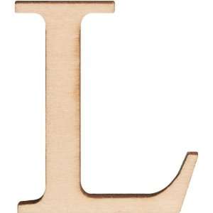  Adhesive Wood Letter L 1 1/2 Inch