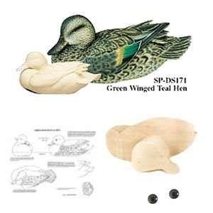  Woodcarving   GREEN WINGED HEN KIT