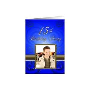  15th birthday party invitation picture card Card: Toys 