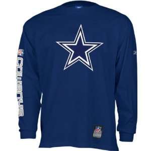   Authentic Navy NFL Right Wing Long Sleeve T Shirt: Sports & Outdoors