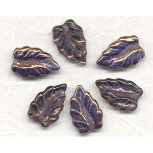  16x10 Clear Leaf Bead, Sapphire Gold Finish: Arts, Crafts 