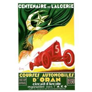 1930 100 YEARS ALGERIE CIRCUIT ARCOLE CAR RACE GRAND PRIX RALLY LARGE 