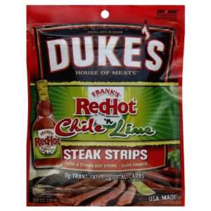 Dukes Jerky Steak Strips, Redhot Chile: Grocery & Gourmet Food