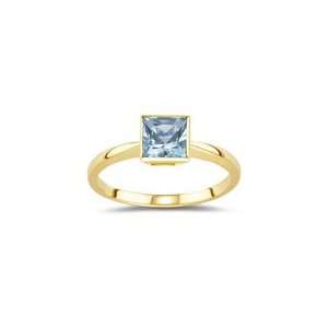  1.55 Cts Aquamarine Solitaire Ring in 18K Yellow Gold 10.0 
