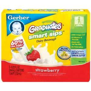 Gerber Smart Sips, Strawberry, 8.25 Ounce Aseptic Boxes (Pack of 18)