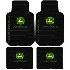  John Deere Factory Logo 4 Pc Floor Mats Set: Automotive