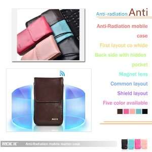  Rock Anti Radiation Cell Phone Leather Case for Apple HTC 