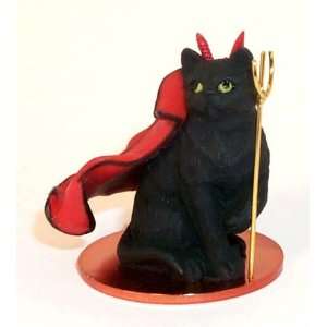 Shorthair Black Little Devil Cat Figurine:  Home & Kitchen