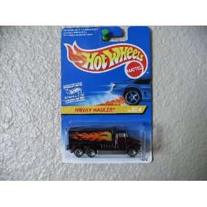  Hot Wheels, Hiway Hauler Foreign Card Burgundy with 7 