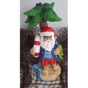  Beachy Surfing Santa Claus with Palm Tree: Home & Kitchen