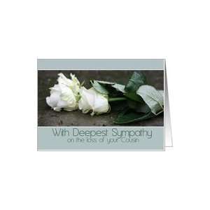  cousin White rose Sympathy card Card Health & Personal 