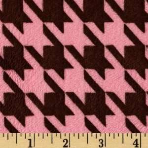  61 Wide Minky Cuddle Montage Hot Pink/Brown Fabric By 