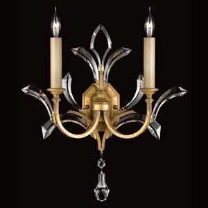   Lamps 761350ST Beveled Arcs Gold Leaf Wall Sconce