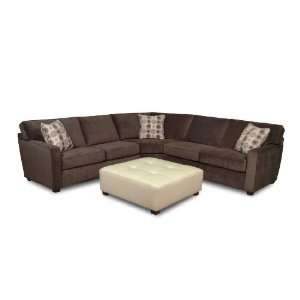  Hi Style Dark Brown Fabric 3 Piece Sectional Sofa