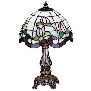    Meyda Tiffany Floral Art Glass Table Lamp  31210