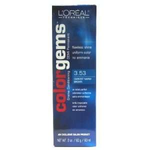  LOreal Color Gems # 3.53 Dark Warm Brown 2 oz. (3 Pack 