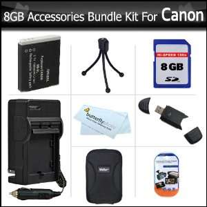  8GB Accessories Kit For Canon PowerShot ELPH 500 HS, S95 