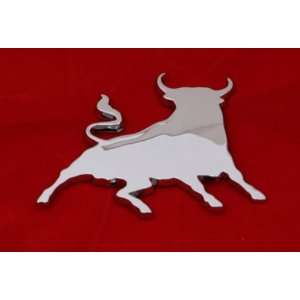  Fighting Bull Chrome Badge Emblem New: Automotive