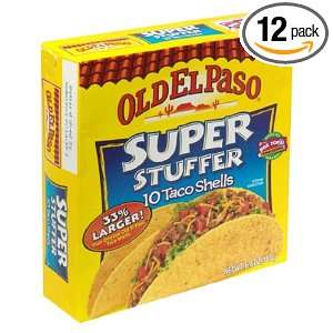 Old El Paso Super Taco Shells, 6.6 Ounce Boxes (Pack of 12)  