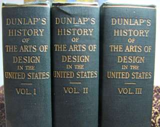 1918.The Arts Design In United States.William Dunlap.3V  