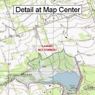 USGS Topographic Quadrangle Map   Leander, Texas (Folded 