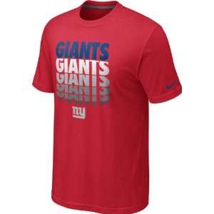  New York Giants Red Nike Blockbuster T Shirt: Sports 