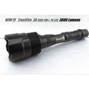   LED Flashlight Torch 3800 Lumen + 2x18650 + Charger: Home Improvement