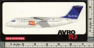 extremely rare avro rj airline sticker from air botnia finland