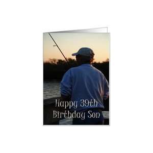  39th Birthday Son, fishing man Card: Toys & Games