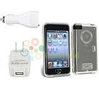 Crystal Hard Case+Car+AC Charger For iPod Touch 1st Gen
