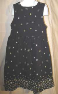 Gymboree 2000 Girl Blue Flower Button Cotton Jumper Dress X   Large 5 