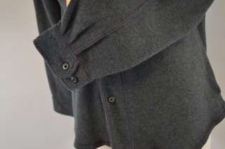 New TOMMY BAHAMA Gray Button Front Long Sleeve Shirt Sweatshirt sz 